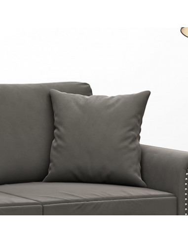 Cuscini Decorativi 2 pz Grigio Scuro 40x40 cm in Velluto
