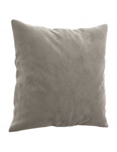 Cuscini Decorativi 2 pz Grigio Chiaro 40x40 cm in Velluto 2