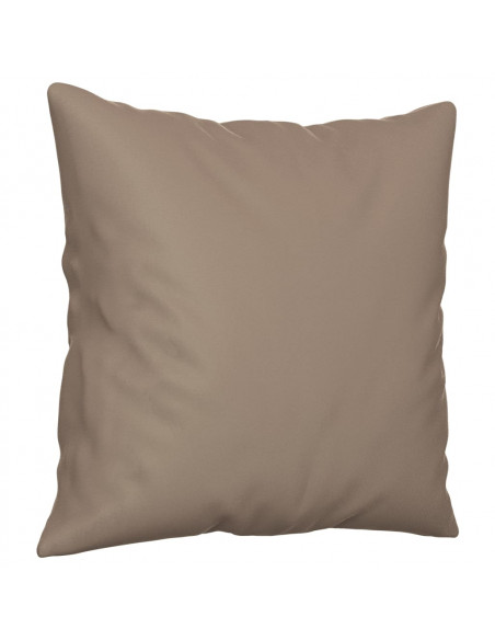 Cuscini Decorativi 2 pz Tortora 40x40 cm in Tessuto Microfibra