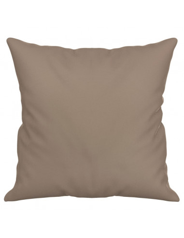 Cuscini Decorativi 2 pz Tortora 40x40 cm in Tessuto Microfibra