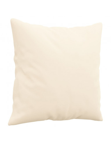 Cuscini Decorativi 2 pz Crema 40x40 cm in Velluto