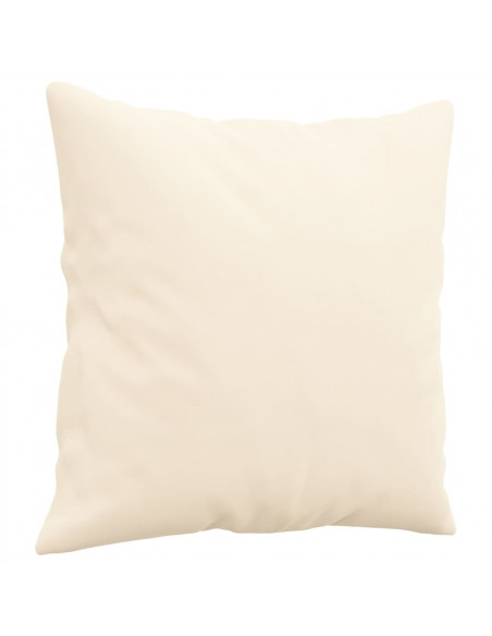 Cuscini Decorativi 2 pz Crema 40x40 cm in Velluto