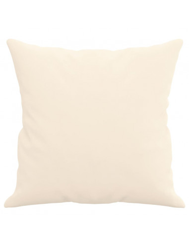 Cuscini Decorativi 2 pz Crema 40x40 cm in Velluto
