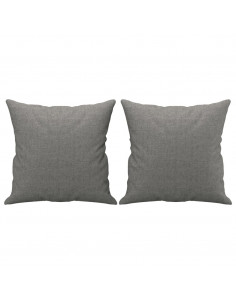 Cuscini Decorativi 2 pz Grigio Scuro 40x40 cm in Tessuto
