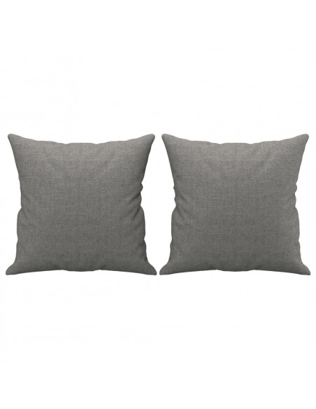Cuscini Decorativi 2 pz Grigio Scuro 40x40 cm in Tessuto