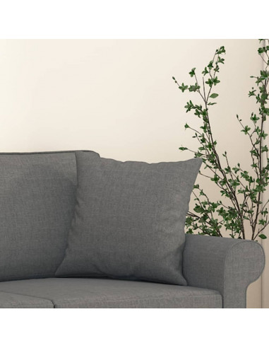 Cuscini Decorativi 2 pz Grigio Scuro 40x40 cm in Tessuto
