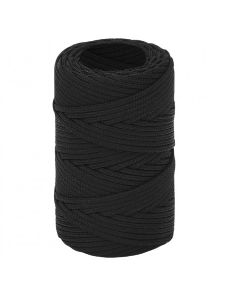 Corda Nautica Completamente Nera 2 mm 50 m in Polipropilene