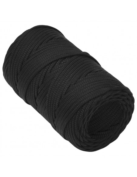 Corda Nautica Completamente Nera 2 mm 50 m in Polipropilene