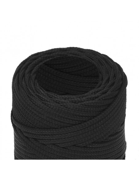 Corda Nautica Completamente Nera 2 mm 50 m in Polipropilene