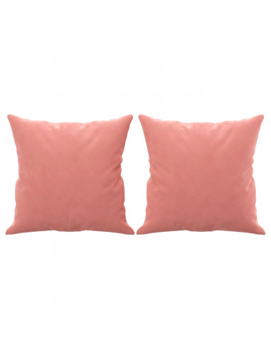 Cuscini Decorativi 2 pz Rosa 40x40 cm in Velluto