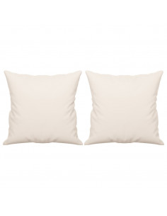 Cuscini Decorativi 2 pz beige 40x40 cm in Tessuto Microfibra 2