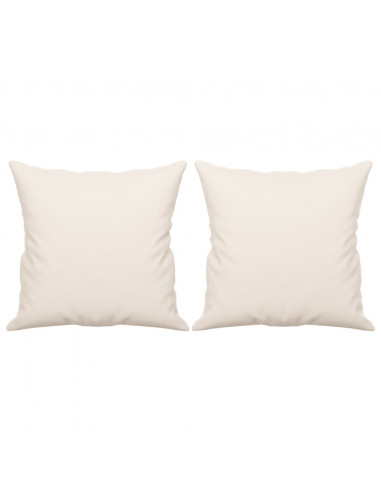 Cuscini Decorativi 2 pz beige 40x40 cm in Tessuto Microfibra