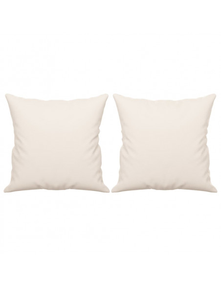Cuscini Decorativi 2 pz beige 40x40 cm in Tessuto Microfibra