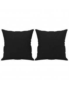 Cuscini Decorativi 2 pz Nero 40x40 cm in Tessuto Microfibra