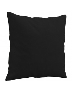 Cuscini Decorativi 2 pz Nero 40x40 cm in Tessuto Microfibra 2