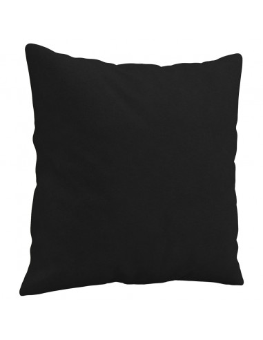 Cuscini Decorativi 2 pz Nero 40x40 cm in Tessuto Microfibra