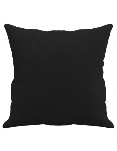 Cuscini Decorativi 2 pz Nero 40x40 cm in Tessuto Microfibra