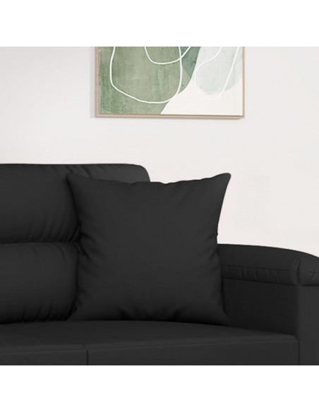 Cuscini Decorativi 2 pz Nero 40x40 cm in Tessuto Microfibra