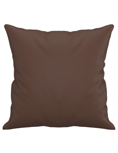 Cuscini Decorativi 2pz Marrone 40x40 cm in Similpelle