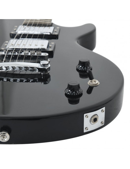 Chitarra Elettrica per Principianti con Custodia Nera 4/4 39"
