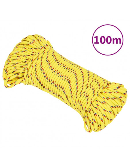 Corda Nautica Gialla 5 mm 100 m in Polipropilene