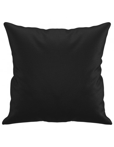 Cuscini Decorativi 2pz Nero 40x40 cm in Similpelle