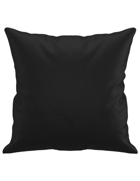 Cuscini Decorativi 2pz Nero 40x40 cm in Similpelle