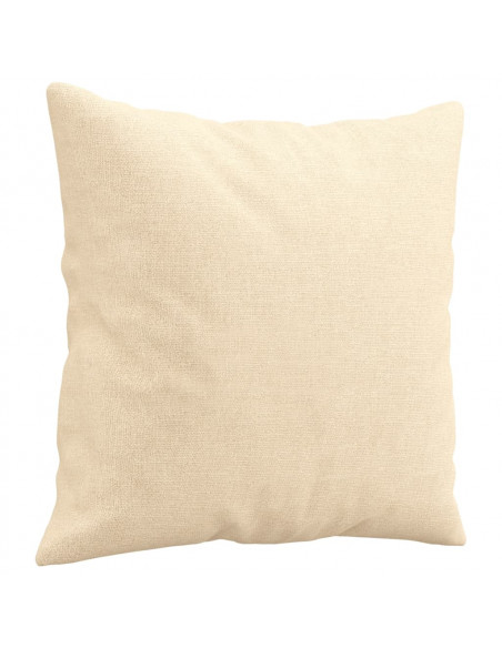 Cuscini Decorativi 2 pz Crema 40x40 cm in Tessuto