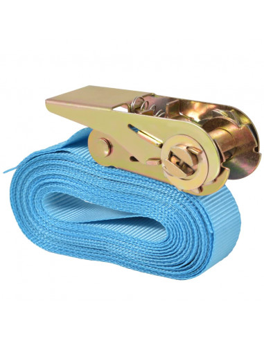 Cinghie d’Ancoraggio 10 pz a Cricchetto 0,8 T 4mx25mm Blu