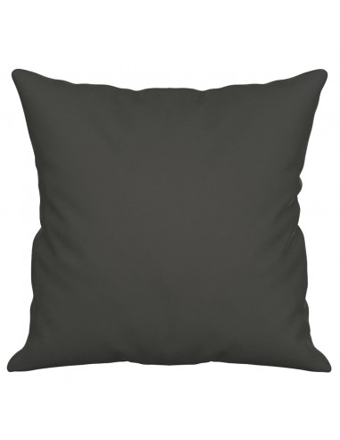 Cuscini Decorativi 2 pz Grigio Scuro 40x40cm Tessuto Microfibra