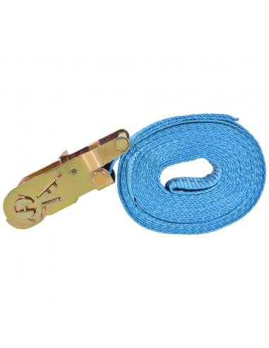 Cinghie d'Ancoraggio 10 pz a Cricchetto 2 T 6mx38mm Blu