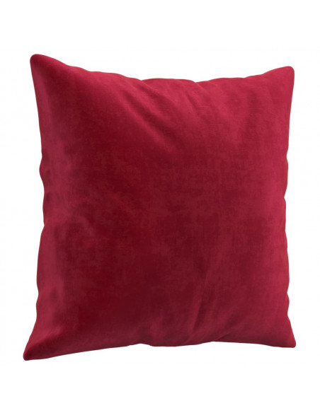 Cuscini Decorativi 2 pz Rosso Vino 40x40 cm in Velluto