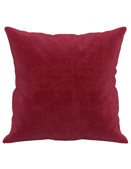 Cuscini Decorativi 2 pz Rosso Vino 40x40 cm in Velluto