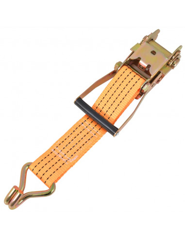 Cinghie d'Ancoraggio 10 pz a Cricchetto 2 T 8mx50mm Arancione