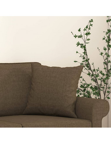 Cuscini Decorativi 2 pz Marrone 40x40 cm in Tessuto