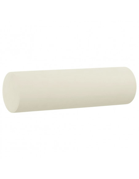 Cuscini Decorativi 2 pz Crema Ø15x50 cm in Velluto