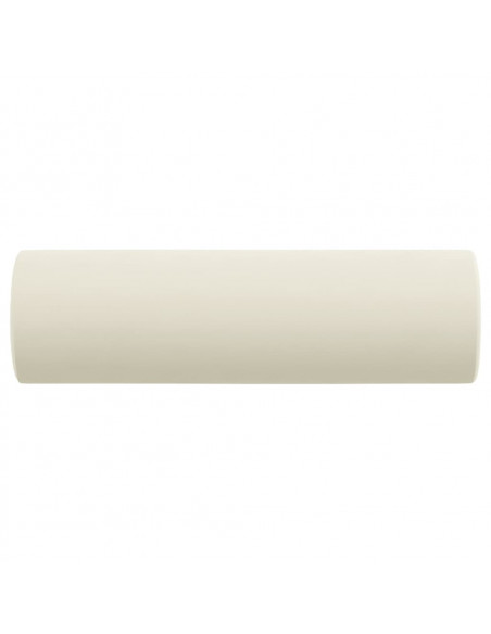 Cuscini Decorativi 2 pz Crema Ø15x50 cm in Velluto