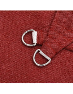 Vela Parasole 160 g/m² Rossa 4x4x4 m in HDPE