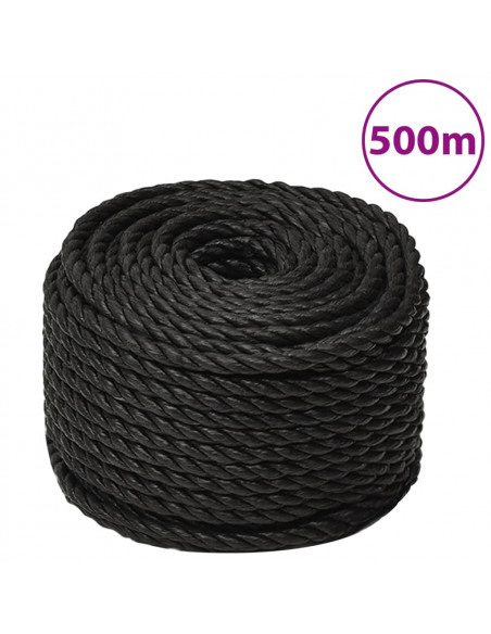 Corda da Lavoro Nera 12 mm 500 m in Polipropilene