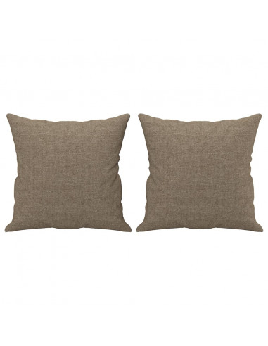 Cuscini Decorativi 2 pz Tortora 40x40 cm in Tessuto