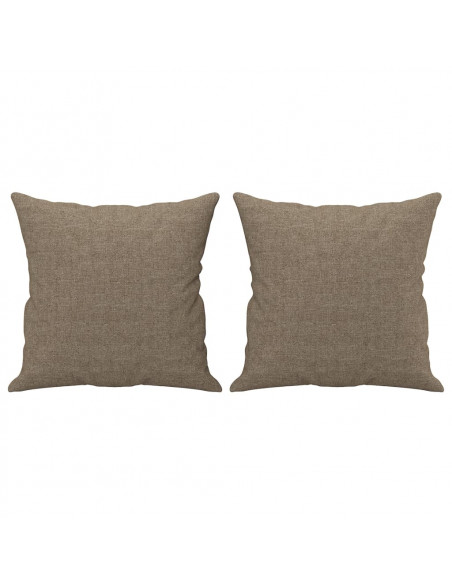 Cuscini Decorativi 2 pz Tortora 40x40 cm in Tessuto