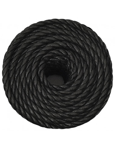 Corda da Lavoro Nera 14 mm 25 m in Polipropilene