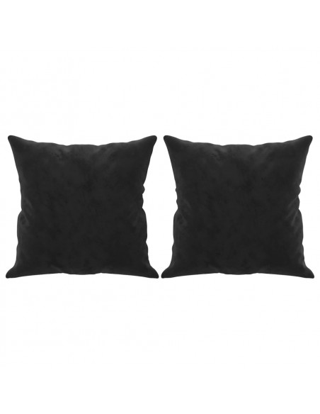 Cuscini Decorativi 2 pz Nero 40x40 cm in Velluto