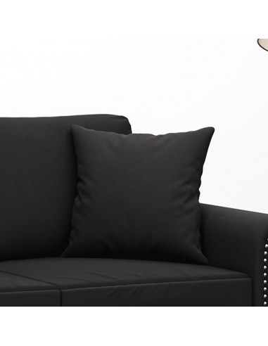 Cuscini Decorativi 2 pz Nero 40x40 cm in Velluto