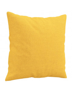 Cuscini Decorativi 2 pz Giallo Chiaro 40x40 cm in Tessuto 2