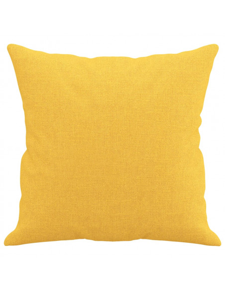 Cuscini Decorativi 2 pz Giallo Chiaro 40x40 cm in Tessuto