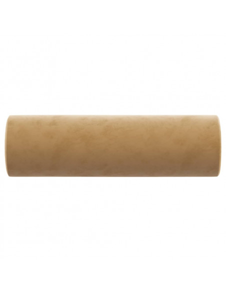 Cuscini Decorativi 2 pz Marrone Ø15x50 cm in Velluto