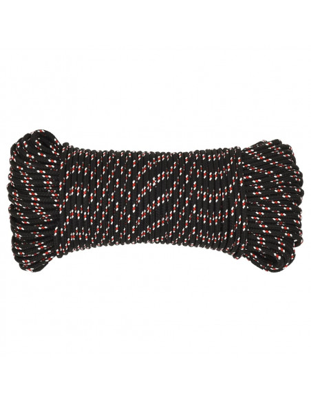 Corda Nautica Nera 4 mm 25 m in Polipropilene