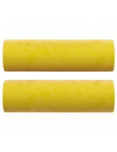 Cuscini Decorativi 2 pz Giallo Ø15x50 cm in Velluto 2
