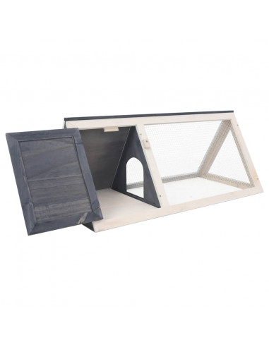 Conigliera in Legno Grigia